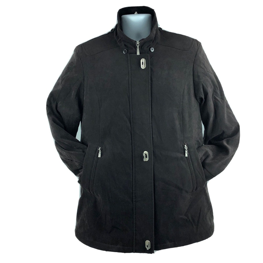 Fleet Street LTD Women's Mid Length Dark Brown Coat Size Small Jacket‎